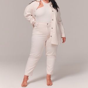 Abercrombie & Fitch The Ankle Straight Ultra High Rise Jean - Curve Love LONG